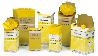 Clinical waste cardboard boxes