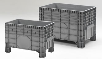 Industrial plastic pallet box for bulk
