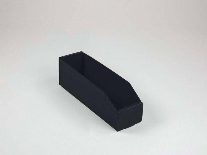 Corrugated plastic warehouse bin 280x90x105/70 mm set of 25pc