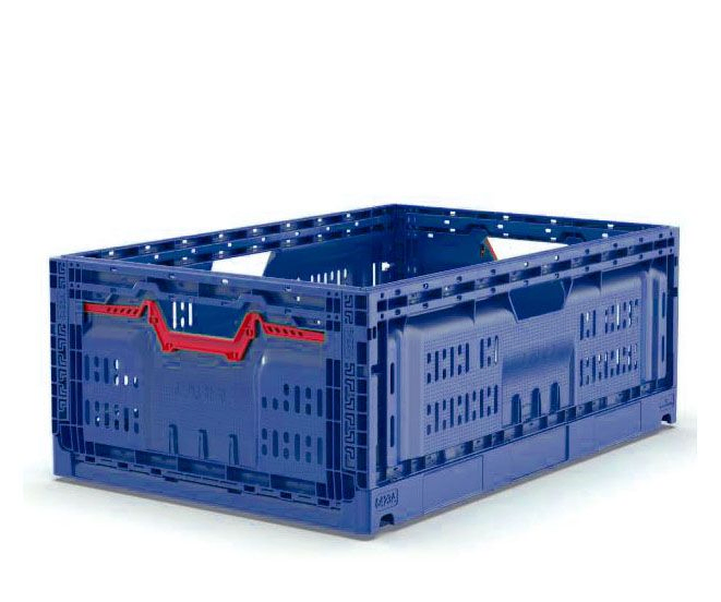 Caja plegable perforada 43 L, 600x400x230 mm